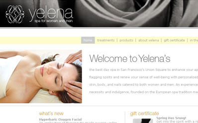 Yelena Spa Website